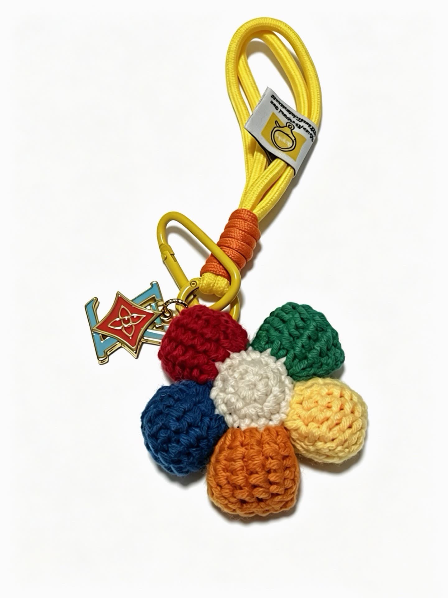 Louis Vuitton Multicolored Crochet Flower Charm Keychain